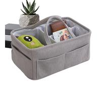 Panier Organisateur De Couches | Avec Compartiments en Velours Côtelé,Organisateur de Table à Langer pour - Pour Maison Table De Chevet Coffre De Voiture Chambre De Bébé Lingettes