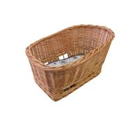 Basil – Panier vélo arrière Pasja pour chiens en osier Marron 45 cm