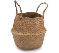 Panier osier naturel pliable rangement vêtements sales jouets fruits ou cache-pot fait main
