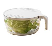 Panier passoire pour évier, organisateur de lavage de légumes, couvercle passoire multi-usage, 18 x 14 x 8,5 cm, bac de rangement drainant, design blanc gris, pour la cuisine, la préparation des
