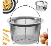 PANIER PASSOIRE POUR FRITURE DE FRITES EN GRAISSE PROFONDE, INSERT DE POT EN ACIER