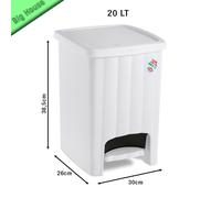 Panier Petit Avec Pédale pour Bureau Bain Cuisine Chambre à Coucher 20 L