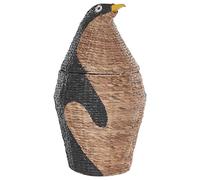 Panier Pingouin Rangement Stockage Tissage en Fibre Jacinthe Naturel Hadzabe
