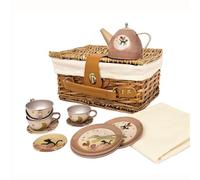 Egmont Toys Musiciens de Brême Panier en Osier pour Pique-Nique IR avec Ensemble de Tasses et Pichet à thé, en Métal, à partir de 3 Ans, Multicolore (540057)