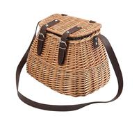 Panier Pique-Nique en Osier | Panier de Rangement Rétro à Bretelle Réglable | Hamac Organisateur Portable pour Pique-Nique Anniversaire Saint-Valentin Camping - Action De Grâce