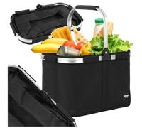 panier pique nique, Panier à provisions - Sillar - 30L- sac de courses noir-