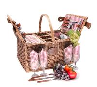 Panier pique-nique st-germain rouge 4p