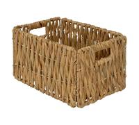 Atmosphera - Panier pliable en jacinthe Maura 34 cm naturel marron