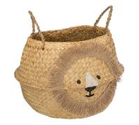 Atmosphera Panier pliable lion en roseau D35 cm