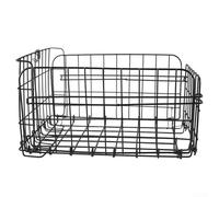 Panier pliable pour vélo avec cadre en fil d'acier pour chargement arrière, design pliable compact adapté pour montage avant et arrière