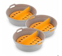 Panier pliable silicone pour friteuse à air - INNOVAGOODS - Fliynner - 3 pcs - poignées amovibles - antiadhésif
