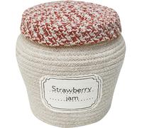 Panier pot de confiture de fraise