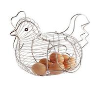 KitchenCraft - Panier à Œufs Métallique en Forme de Poule, Plaqué Chrome