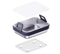 Panier Pour Airfryer,Ustensile cuisine antiadhésif alimentaire avec couvercle | Panier de cuisson et plat à rôtir pour friteuse à air - pour aliments croustillants