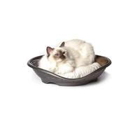 Panier pour animaux avec coussin - 48 x 46 cm - Gris