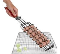 Panier pour barbecue - porte-hot-dog antiadhésif et résistant à la chaleur, porte-chien chaud panier pour légumes de grille, pour camping, pique-nique, feu de camp, fête, saucisses, légumes, viande et