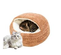 Panier Pour Chat Avec Capuche Lit Pour Chiot Partiellement Enclos En Forme | Nid Apaisant Et Caverne Couverte Pour Chaton Pour La Maison L Appartement Le Salon Et Le Balcon