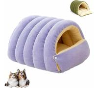 Panier pour Chat Douillet, Niche Lavable et Doudou pour Chats d'Intérieur & Petits Chiens, Tente Moelleuse et Chaude avec Coussin Amovible,Maison pour chat automne et hiver nouvelle maison pour chat f