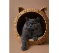 VERTBAUDET Panier pour Chat en Jacinthe d'eau Beige TU
