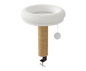 Panier pour Chat Fixé Au Bureau,Anti-Bascule 360° Rotatif Réglable,Nid Tournant pour Chats sur Table | pour Intérieur Extérieur Hiver Rebord Fenêtre Chambre Salon Balcon Bibliothèque Lieu De