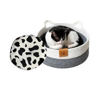 Panier Pour Chat Lavable | Corde De Coton Pour Animaux Avec Tapis | Lits Mignons Pour Chats Et Nid De Sommeil Pour Chiots,Pour Chaton Lapin Petits Chiens Jouet Snack Stockage Chambre Salon Dortoir Tou