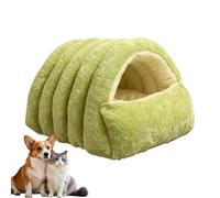 Panier pour Chat Mignon | Maison d'hiver Pliable et Apaisante | Panier Couvert pour Chat Et Chiot | pour Chaton Chiot Lapin Intérieur Maison Appartement Salon Balcon Temps Froid Noël