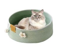 Panier pour Chat | Panier Rond D'intérieur pour Chats Petite Taille,Maison Apaisante Griffoir pour Repos Jeu Hiver Été Canapé Chambre Bureau Appui De Fenêtre Voiture