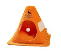 Panier Pour Chat | Tente Chaude Pour Animal En Cône De Signalisation Avec Coussin Lavable - Abri Tente Pour Chat Avec Signal D'Avertissement - Pour Lapin Chien De Petite Taille Détente Et Sommeil