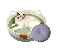 Panier pour Chats,Nid Tissé en Corde De Coton | Lit Et Panier Adorable pour Chaton Et Chat,pour Chien Intérieur Lapin Petit Chien Toutes Saisons Chambre Salon Dortoir Jouet Et Stockage