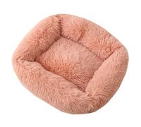 Panier pour Chien, Canapé Lit en Peluche, Coussin pour Chats ou Chiens Confortable pour Animaux de Compagnie pour Dormir à L'Intérieur en Hiver,Rose1,M:66x56x18cm