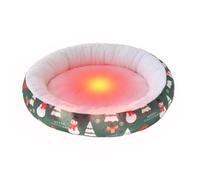 Panier pour chien de Noël | Canapé Rond De Noël Apaisant Et Confortable Pour Animal De Compagnie,Tapis de Sommeil pour Chiot dans sa Cage et Chenil | Pour Dortoir, Appartement, Chambre À Coucher, Salo