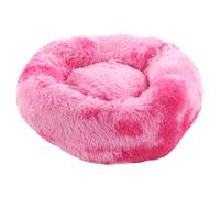 Panier Pour Chien Demi Rond Rose En Peluche Antidérapant Lavable À 30°C