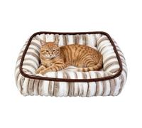 Panier pour chien en forme de donut - Nid chaud pour animal de compagnie | Lit doux en forme de donut pour chien avec housse lavable et dessous antidérapant pour un confort chaud à l'intérieur