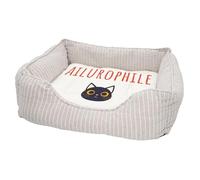 Panier pour Chien et Chat Rembourré - Ailurophile Passion Chat Amour Chaton Dessin - Lit Confortable avec Coussin Déhoussable et Lavable Couchage Moelleux Imprimé en France Base Antidérapante