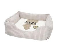 Panier pour Chien et Chat Rembourré - Aisne 02 Departement Laon Carte Ancienne Hauts de France - Lit Confortable avec Coussin Déhoussable et Lavable Couchage Moelleux Imprimé en France Base