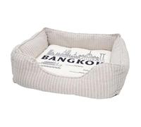 Panier pour Chien et Chat Rembourré - Bangkok Minimalist Voyage Thaïlande Tourisme - Lit Confortable avec Coussin Déhoussable et Lavable Couchage Moelleux Imprimé en France Base Antidérapante