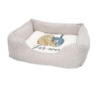 Panier pour Chien et Chat Rembourré - Best Friends Fur-ever Cat Dog Fart Pun - Lit Confortable avec Coussin Déhoussable et Lavable Couchage Moelleux Imprimé en France Base Antidérapante