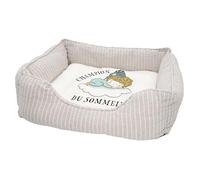 Panier pour Chien et Chat Rembourré - Champion Du Sommeil Dessin Original Mignon Bébé - Lit Confortable avec Coussin Déhoussable et Lavable Couchage Moelleux Imprimé en France Base Antidérapante