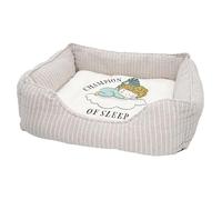 Panier pour Chien et Chat Rembourré - Champion of Sleep Original Drawing Cute Baby - Lit Confortable avec Coussin Déhoussable et Lavable Couchage Moelleux Imprimé en France Base Antidérapante