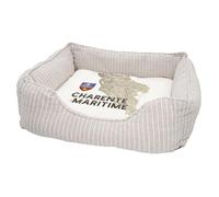 Panier pour Chien et Chat Rembourré - Charente Maritime 17 Departement La Rochelle Carte Ancienne - Lit Confortable avec Coussin Déhoussable et Lavable Couchage Moelleux Imprimé en France Base