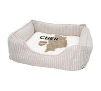 Panier pour Chien et Chat Rembourré - Cher 18 Département Bourges Carte Ancienne Rare - Lit Confortable avec Coussin Déhoussable et Lavable Couchage Moelleux Imprimé en France Base Antidérapante