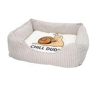 Panier pour Chien et Chat Rembourré - Chill Dude Escargot Lent Enfant Humour - Lit Confortable avec Coussin Déhoussable et Lavable Couchage Moelleux Imprimé en France Base Antidérapante
