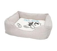 Panier pour Chien et Chat Rembourré - Chill Dude Ours Tranquille Enfant Soleil - Lit Confortable avec Coussin Déhoussable et Lavable Couchage Moelleux Imprimé en France Base Antidérapante