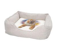 Panier pour Chien et Chat Rembourré - Cool Dog Chien Paradis Humour Ringard Collage Vintage Illustration Art Meme - Lit Confortable avec Coussin Déhoussable et Lavable Couchage Moelleux Imprimé en