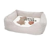 Panier pour Chien et Chat Rembourré - Deux-Sèvres 79 Departement Niort Carte Ancienne Nouvelle Aquitaine - Lit Confortable avec Coussin Déhoussable et Lavable Couchage Moelleux Imprimé en France Base