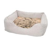 Panier pour Chien et Chat Rembourré - Estampe Japonaise 4 Montagne et Arbres Art Délicat Original Vintage - Lit Confortable avec Coussin Déhoussable Lavable Couchage Moelleux Imprimé en France Base