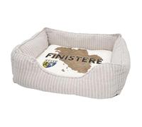 Panier pour Chien et Chat Rembourré - Finistère 29 Departement Quimper Carte Ancienne Bretagne - Lit Confortable avec Coussin Déhoussable et Lavable Couchage Moelleux Imprimé en France Base