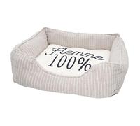 Panier pour Chien et Chat Rembourré - Flemme 100% Chill Ennui Relax Vacances - Lit Confortable avec Coussin Déhoussable et Lavable Couchage Moelleux Imprimé en France Base Antidérapante