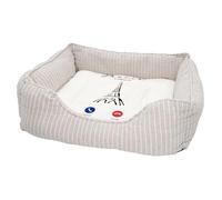 Panier pour Chien et Chat Rembourré - France Is Calling Me Eiffel Tower Paris Travel - Lit Confortable avec Coussin Déhoussable et Lavable Couchage Moelleux Imprimé en France Base Antidérapante
