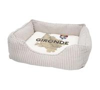 Panier pour Chien et Chat Rembourré - Gironde 33 Departement Bordeaux Carte Ancienne Nouvelle Aquitaine - Lit Confortable avec Coussin Déhoussable et Lavable Couchage Moelleux Imprimé en France Base
